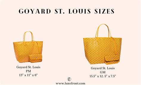 cheap goyard st louis|goyard tote bag size comparison.